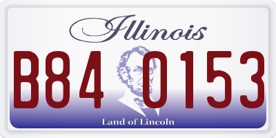 IL license plate B840153