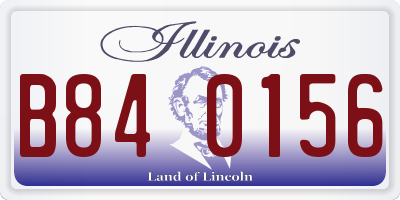 IL license plate B840156