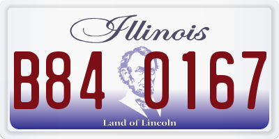 IL license plate B840167