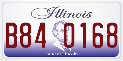 IL license plate B840168