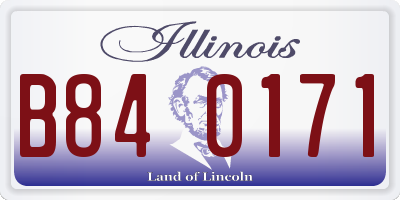IL license plate B840171