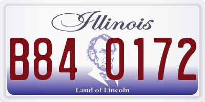 IL license plate B840172