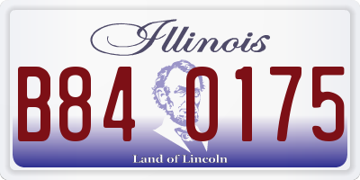 IL license plate B840175