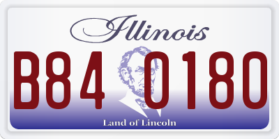 IL license plate B840180