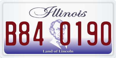 IL license plate B840190