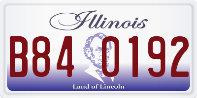 IL license plate B840192