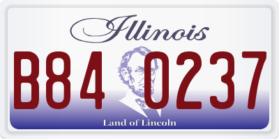 IL license plate B840237