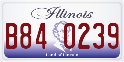 IL license plate B840239