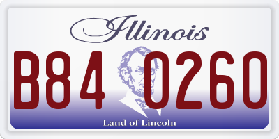 IL license plate B840260