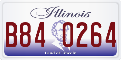 IL license plate B840264