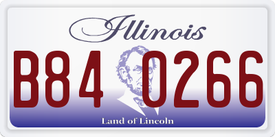 IL license plate B840266