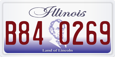 IL license plate B840269