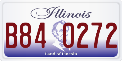 IL license plate B840272
