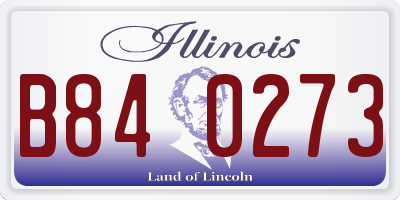 IL license plate B840273