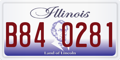 IL license plate B840281