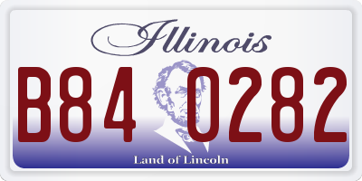 IL license plate B840282
