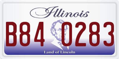 IL license plate B840283