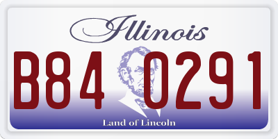IL license plate B840291