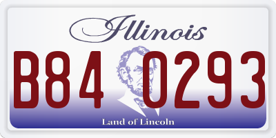 IL license plate B840293