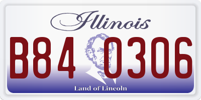 IL license plate B840306