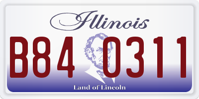 IL license plate B840311