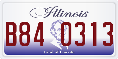 IL license plate B840313