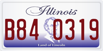 IL license plate B840319