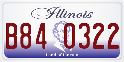 IL license plate B840322