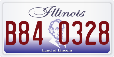IL license plate B840328