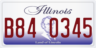 IL license plate B840345