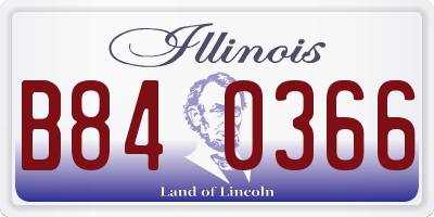 IL license plate B840366