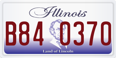 IL license plate B840370