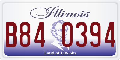 IL license plate B840394