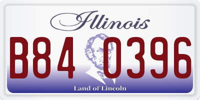 IL license plate B840396