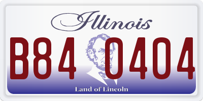 IL license plate B840404