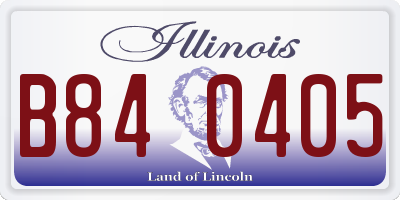 IL license plate B840405