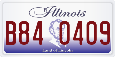 IL license plate B840409