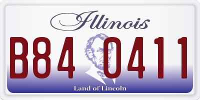 IL license plate B840411