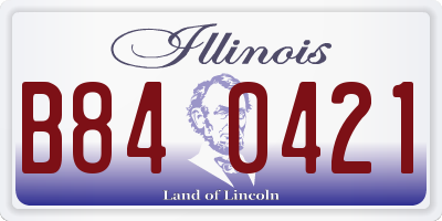 IL license plate B840421