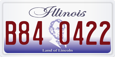 IL license plate B840422