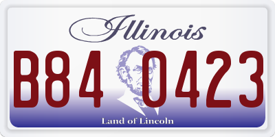 IL license plate B840423