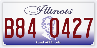 IL license plate B840427