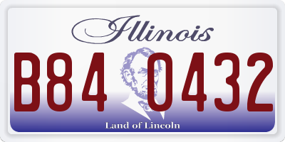 IL license plate B840432