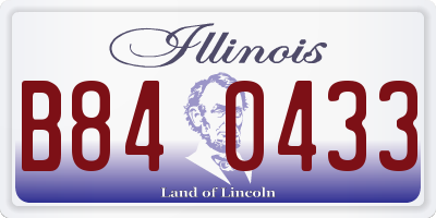IL license plate B840433