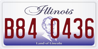 IL license plate B840436