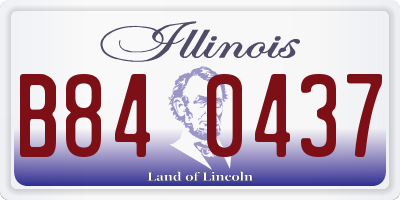 IL license plate B840437