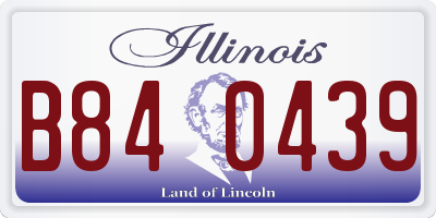 IL license plate B840439