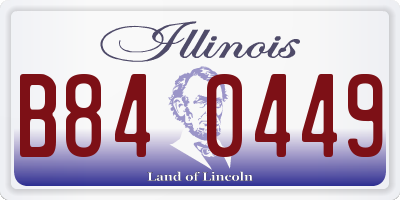 IL license plate B840449