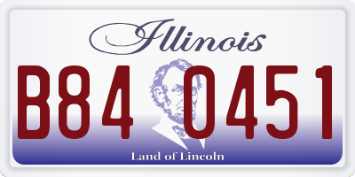 IL license plate B840451