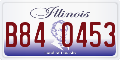 IL license plate B840453